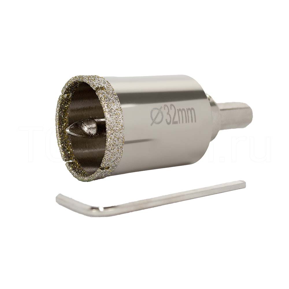 Diamond Core Drill Bit (na may Center Alloy Drill) - Standard 32mm