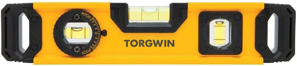 Yellow Aluminum Magnetic Torpedo Level na may V-Groove Base